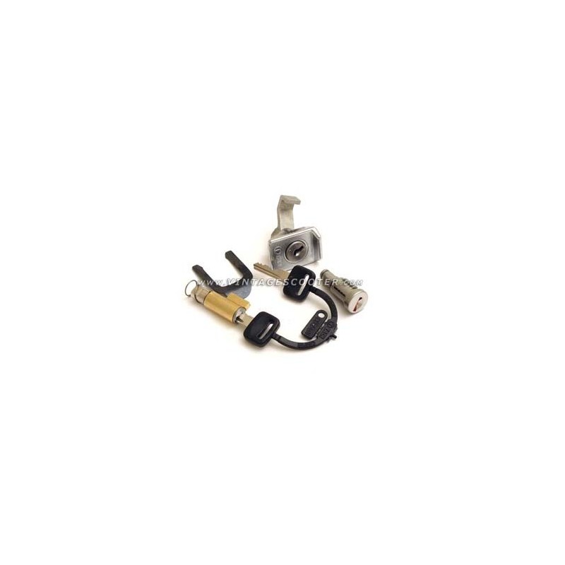 Serrures (jeu) Direction + boite à gants + selle Vespa PX 1° série / P200E